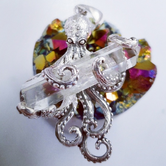 Goddess Jewelry - Crystal and Sterling Silver Bali Octopus